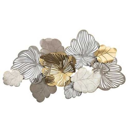 Picture of Metallic Tropical Leaves Metal Wall Decor