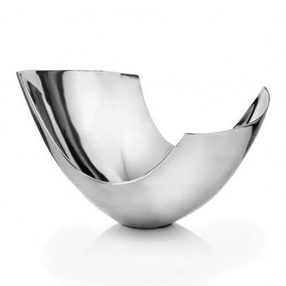 Изображение Silver Aluminum Abstract   Tray Dish Centerpiece Bowl