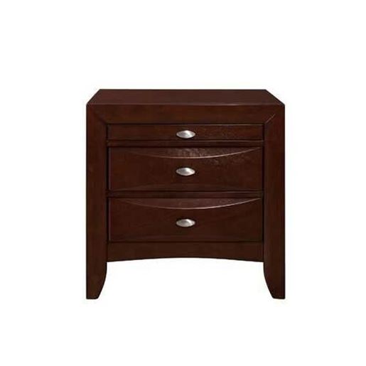 Picture of New Merlot Nightstand with 2 Chambered Drawer