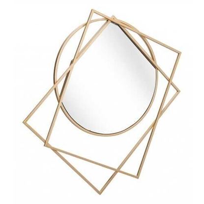 Picture of Geometric Overlaps Gold Finish Wall Mirror