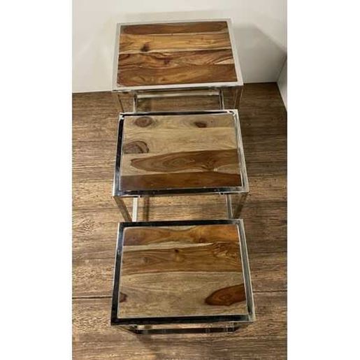 Изображение Set of 3 Modern Rustic Nesting Tables