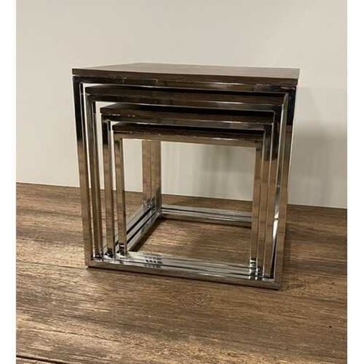 Изображение Set of 4 Modern Rustic Nesting Accent Tables