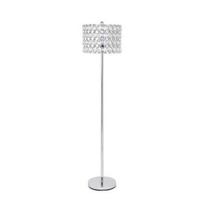 Изображение 62" Round Shade Crystal Glam Floor Lamp