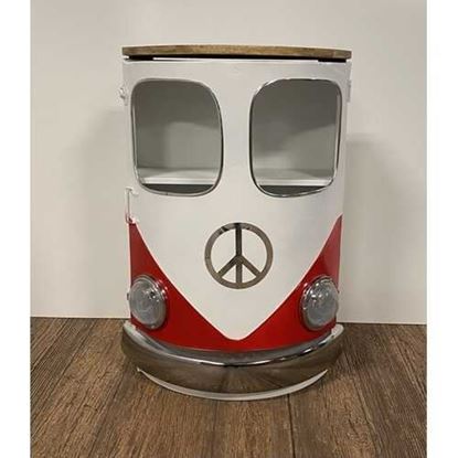 Picture of Peace Out Red Retro Nightstand