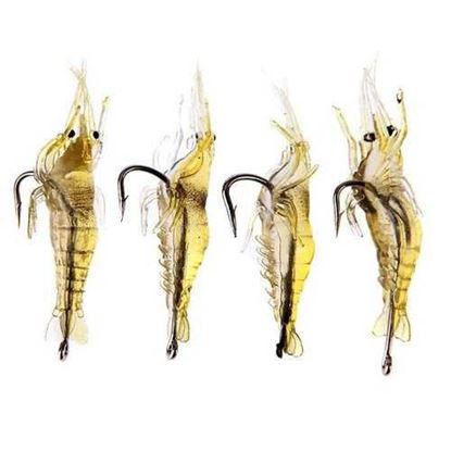 Picture of ZANLURE 4cm Shrimp Fishing Soft Prawn Lure Hook Tackle Bait Fishing Lures