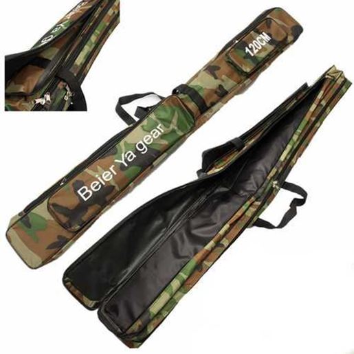 Foto de 120cm Camouflage Carp Fishing Rod Tackle Bag Case Padded Holder Luggage Holdall