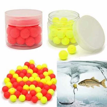 Picture of ZANLURE 30Pcs 12mm Round Tackles Flavor Feeder Beads Floating Fishing Lure Carp Baits