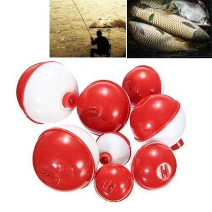 Picture of ZANLURE 8Pcs/lot Assorted Sizes Fishing Bobber Round Floats Combo Tackle Assortment
