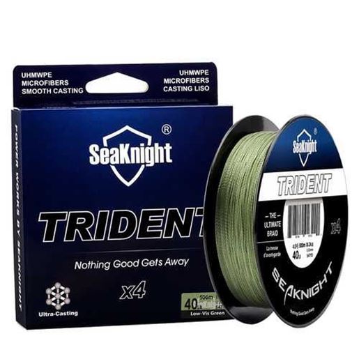 Picture of SeaKnigt TRIDENT 500M 15-60LB 4 Strands PE Braided Fishing Line Super Strong Fishing Rod Wire