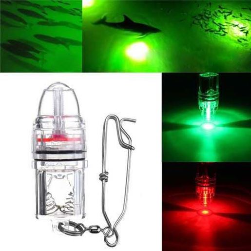 Picture of Deep Drop LED Fishing Light Underwater Red/Green 2100ft Flash Fishing Lamp DC3V