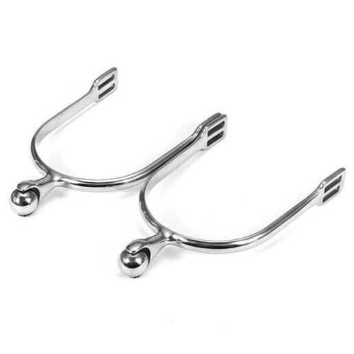 Изображение 1 Pair Stainless Steel Walking Western Horse Spurs Riding Cowboy Antique Silver