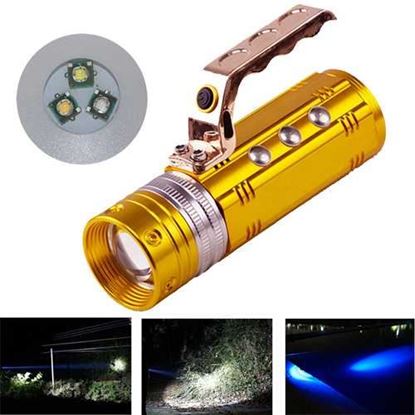 Picture of XANES 450LM 3 Color LEDs 200-300m Range Zoomable Rechargeable Fishing Flashlight With Charger