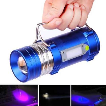 Picture of XANES 450LM 3 Color LEDs 500M Range Zoomable Rechargeable LED Fishing Flashlight Lamp With Charger