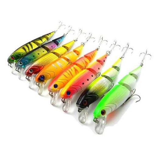 Picture of ZANLURE 8pcs/set 10.5cm 14g Fishing Lure Pesca Minow Bait 1.2m--1.8m Depth Artificial Hard Baits