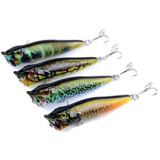 图片 ZANLURE 4pcs/set 9.5cm 12g Fishing Lure Topwater Popper Wobblers Crankbaits Artificial Hard Baits