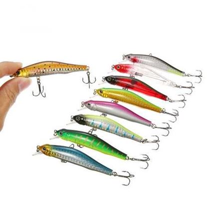 Picture of ZANLURE 1pc 80mm/3.15" 8.5g Magnet Minnow Fishing Lure Artificial Hard Bait Hook 3D Eyes Sea Fishing