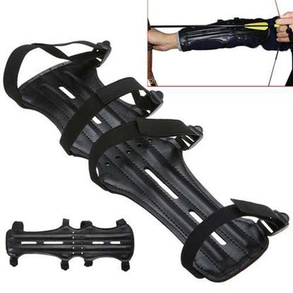 Picture of Archery Arrow Compound bow 4 Strap Shooting Target Arm Guards Protection For Hunting Shooting