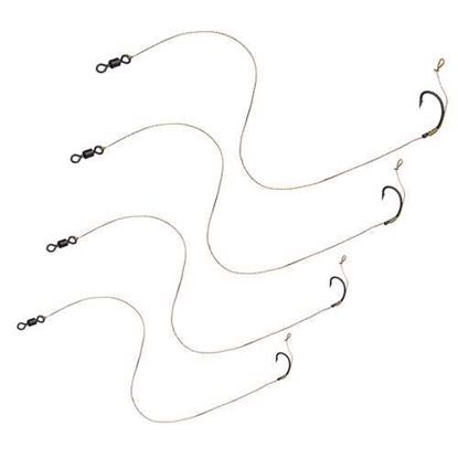 Picture of ZANLURE CR-K001 2PCS High Carbon Steel Fishing Hook Barbless Carp Hooks Lead Line Sea Freshwater