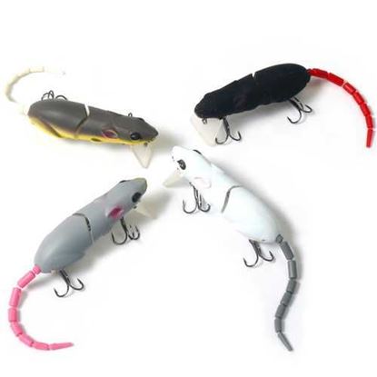 Picture of WS-N-027 1pc 15.5g 85mm Artificial Mouse Fishing Lure Swimbait 2 Segment Bait Lifelike Rat Lure For Freshwater Saltwater