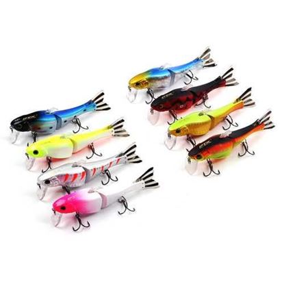 Picture of HF021 1pc 95mm 13g Minnow Fishing Lure Hard Bait 2 Sections Double Hook Luminous