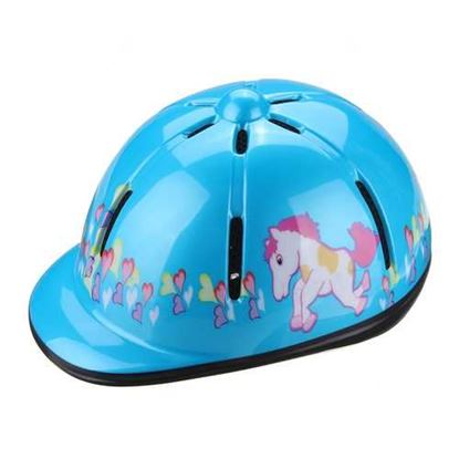 Picture of Adjustable Horse Riding Safe Hat Unicorn Racing Cap Ventilated Helmet For Kids Childs Cycling Helmet