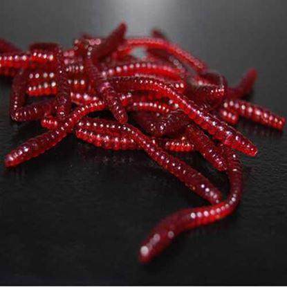 图片 1pc Soft EarthWorm Fishing Lures Silicone Plastic Red Worms Bait