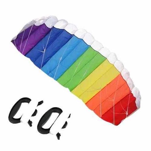 Picture of Nylon Line Soft plus material Parachute Rainbow Sports Beach Kite