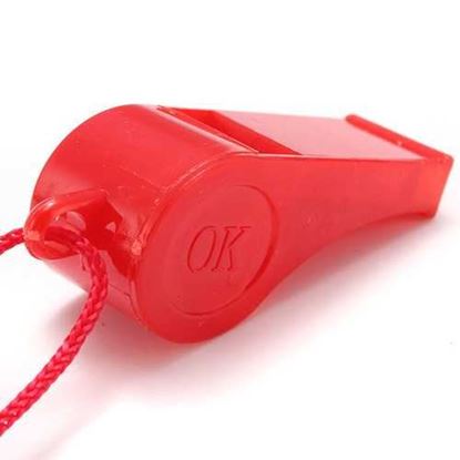 Изображение 20 PCS Plastic Whistle With Hang Rope Emergency Survival Sports Many Colors