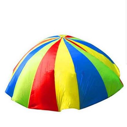 Изображение 2m Child Outdoor Rainbow Umbrella Parachute Toy Kindergarten Parent-Child Umbrella Rally