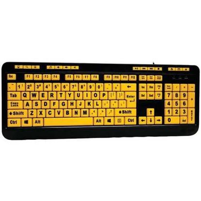 Picture of Adesso AKB-132UY EasyTouch 132 Luminous Large-Print Desktop Keyboard