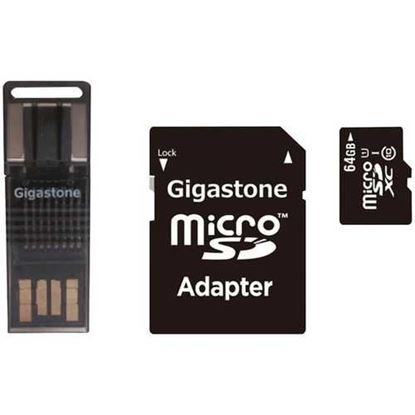 Picture of Gigastone GS-4IN1600X64GB-R Prime Series microSD Card 4-in-1 Kit (64GB)