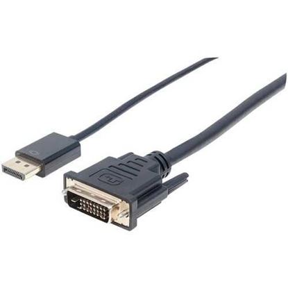 Picture of Manhattan 152143 DisplayPort 1.2a Male to DVI 24+1 Male Cable (6ft)