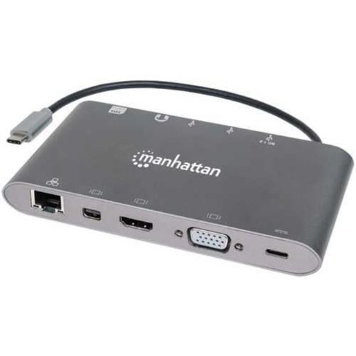 Picture of Manhattan 152808 SuperSpeed USB-C to 7-in-1 Docking Station