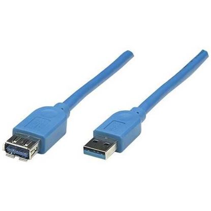 Picture of Manhattan 322447 A-Male to A-Female SuperSpeed USB 3.0 Extension Cable (9.81ft)