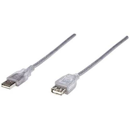 Picture of Manhattan 340496 A-Male to A-Female USB 2.0 Extension Cable (10ft)