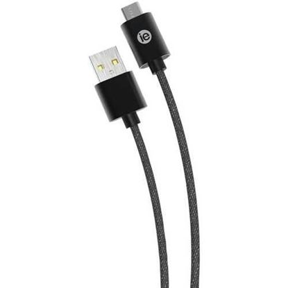 Picture of iEssentials IEN-BC10C-BK Charge & Sync Braided USB-C to USB-A Cable, 10ft (Black)