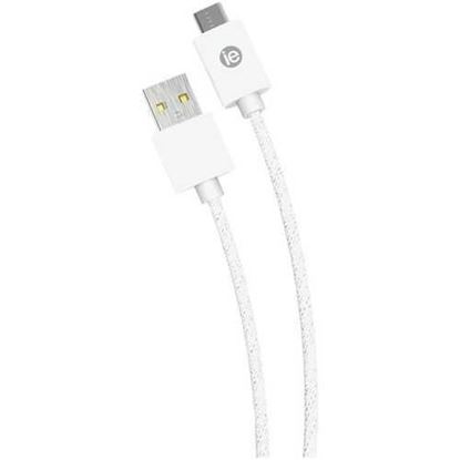 Picture of iEssentials IEN-BC10C-WT Charge & Sync Braided USB-C to USB-A Cable, 10ft (White)