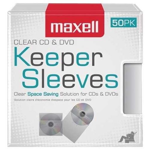 Picture of Maxell 190150 CD/DVD Keeper Sleeves (50 pk)