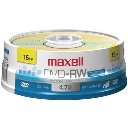 Picture of Maxell 635117 4.7GB 120-Minute DVD-RWs, 15-ct Spindle