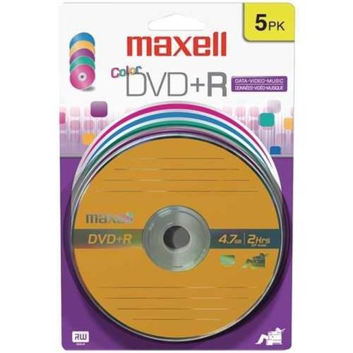 Picture of Maxell 639031 4.7GB 120-Minute DVD+Rs (5 pk, Color, Carded)