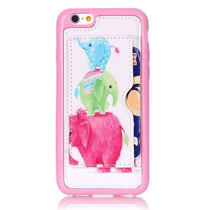 Picture of Little Elephant Pattern Back Holder Case For iPhone 6 6s