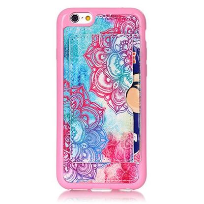 Picture of Fashion Pattern Flowers Creative Back Holder Protector Case For iPhone 6/6s Plus