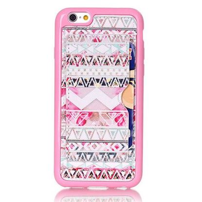 Picture of Fashion Pattern Pink Tribe Creative Back Holder Protector Case For iPhone 6/6s Plus