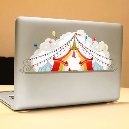 Picture of PAG Circus Decorative Laptop Decal Removable Bubble Free Self-adhesive Partial Color Skin Sticker