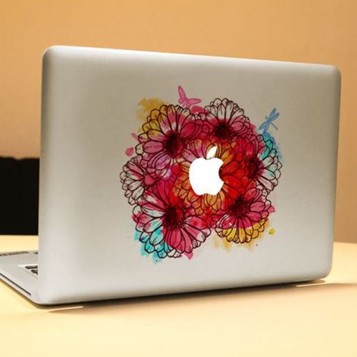 Picture of PAG Flowering Shrubs Decorative Laptop Decal Removable Bubble Free Self-adhesive Skin Sticker