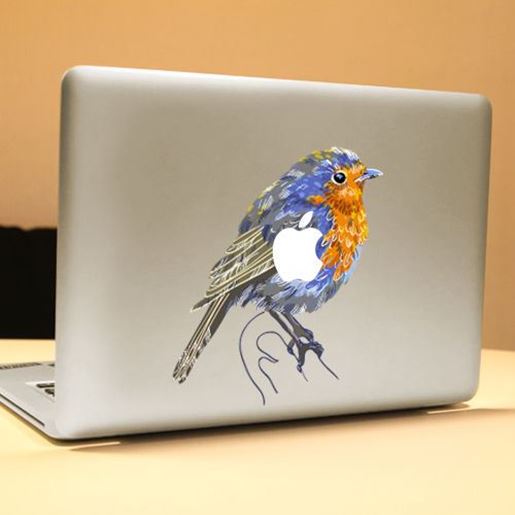 Picture of PAG Cute Little Sparrow Decorative Laptop Decal Removable Bubble Free Self-adhesive Skin Sticker