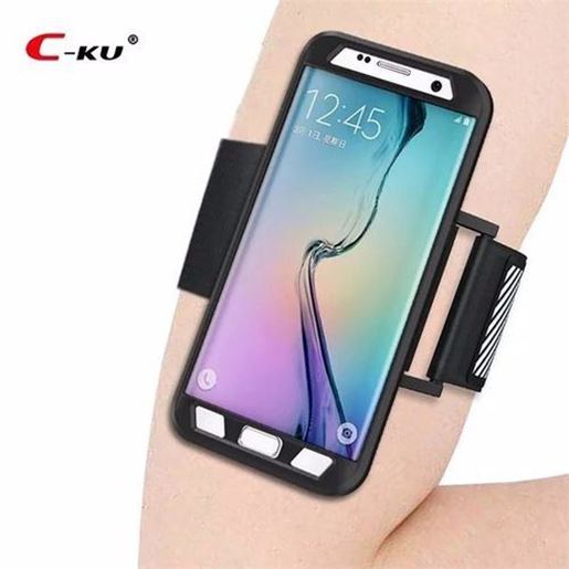 Picture of C-KU Armband Arm Bag Sweatproof Shockproof Sports Cover Protective Case for Samsung Galaxy S7 Edge