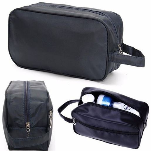 Picture of Men Travel Waterproof Toiletry Bag Wash Shower Makeup Organizer Portable Carrying Case Phone Pouch