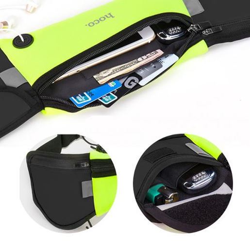 Picture of HOCO Sport Large Capacity Waterproof Reflective Stripes Competition Marathon Waist Bag