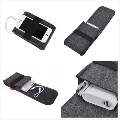 Picture of Power Bank Mouse Usb Cable Digital Accessories Felt Storage bag